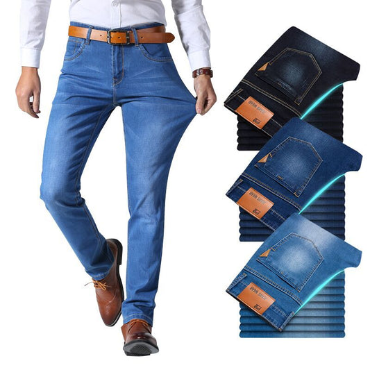 Men's stretch straight jeans