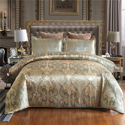 Home Textile European-Style Satin Jacquard Bedding Kit