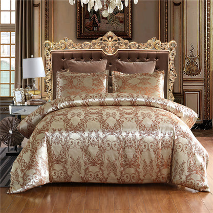 Home Textile European-Style Satin Jacquard Bedding Kit