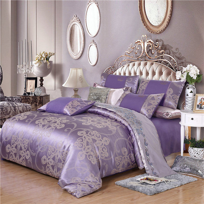 Active satin jacquard four-piece bedding