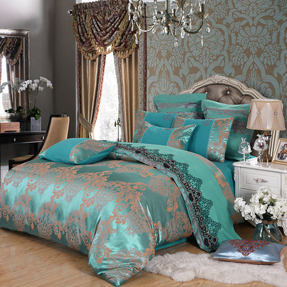 Active satin jacquard four-piece bedding