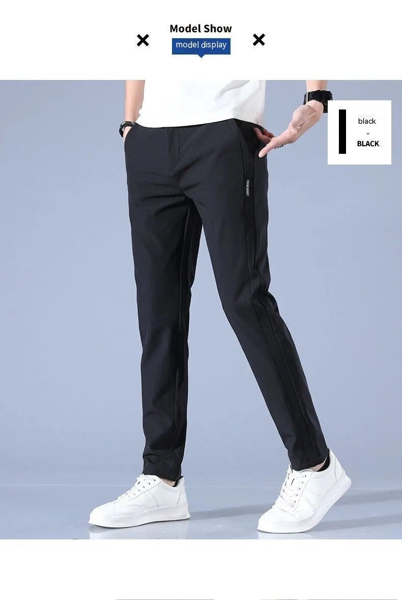 Casual Trousers Men's Loose Ice Silk Quick-drying