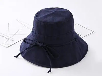 2019 New Cotton Beach Bow Hats for Women Hat Female Lady Bucket Hat Hat Summer Woman Anti-Uv Panama Summer Sun Cap Viseira