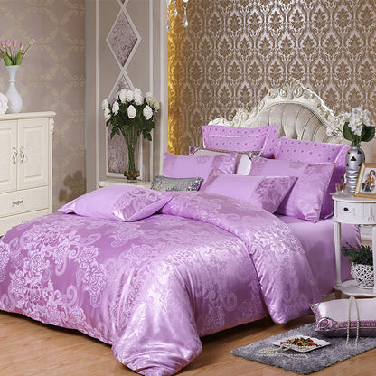 Active satin jacquard four-piece bedding