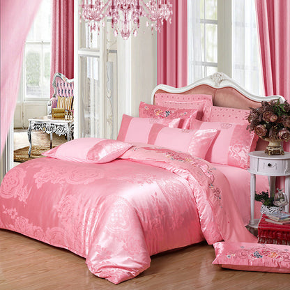 Active satin jacquard four-piece bedding