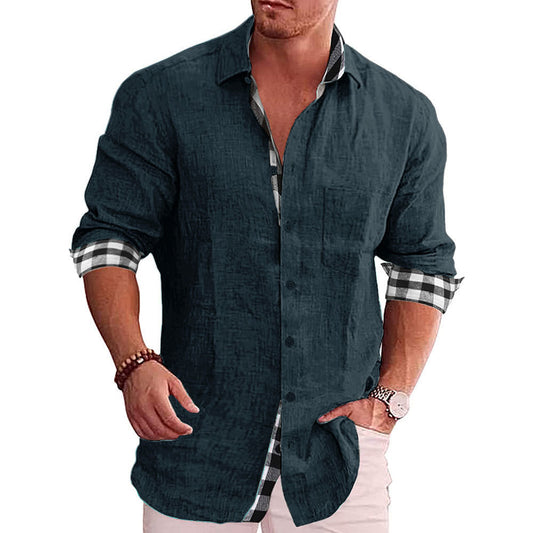 Men's Summer Solid Color Short Sleeve Shirt