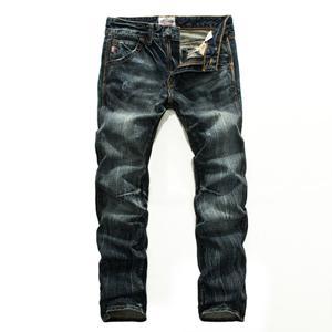 Quality Vintage Men Dark Jeans