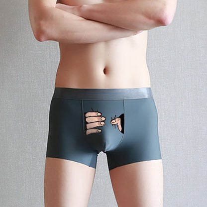 Summer Ice Silk Creative Simple Men's Underwear