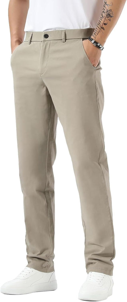 Men’S Slim Fit Khaki Pants Men’S Tapered Chino Pants