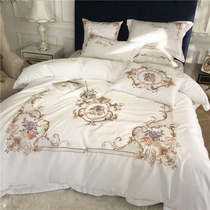 Ice Silk European Style Bedding Four Piece Silk Bedding