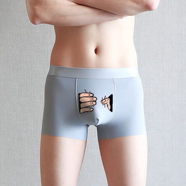 Summer Ice Silk Creative Simple Men's Underwear