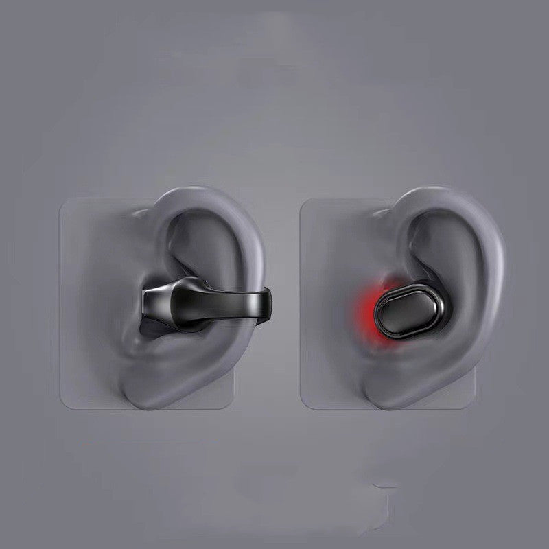 Ear Clip Bone Conduction Headphone Bluetooth 5.2 HIFI Wireless Earphone Touch Handsfree Sports Noise Cancelling Headset With Mic