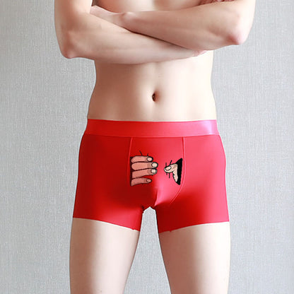 Summer Ice Silk Creative Simple Men's Underwear