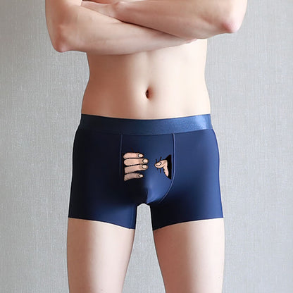 Summer Ice Silk Creative Simple Men's Underwear