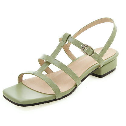 Women's Low Heel Open Toe Sandals Plus Size