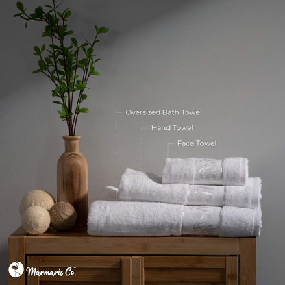 3 Luxury Soft Towels Set Viscose Derived from Bamboo & Turkish Cotton