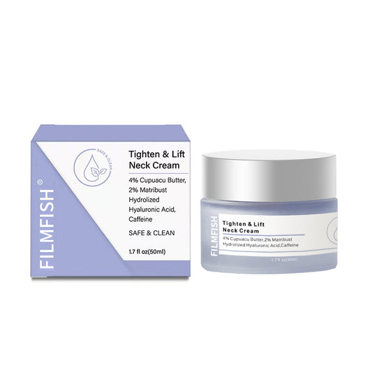 FILMFISH Neck Firming Cream - Anti-Aging Neck Cream for Tightening and Wrinkles for an Even Skin Tone and Neck Lift