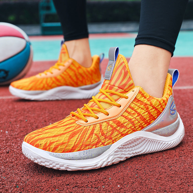 Summer men's basketball shoes net surface breathable student training shoes soft soled men's and women's sports shoes 36~45