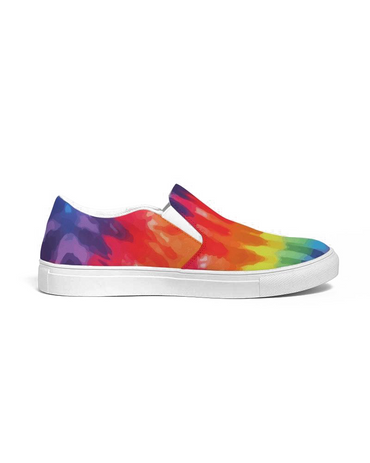 Men's Athletic Sneakers, Tie-Dye Low Top Slip-On Canvas Sports Shoes - 01DWIY