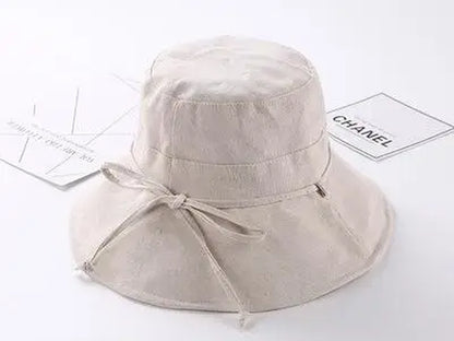 2019 New Cotton Beach Bow Hats for Women Hat Female Lady Bucket Hat Hat Summer Woman Anti-Uv Panama Summer Sun Cap Viseira