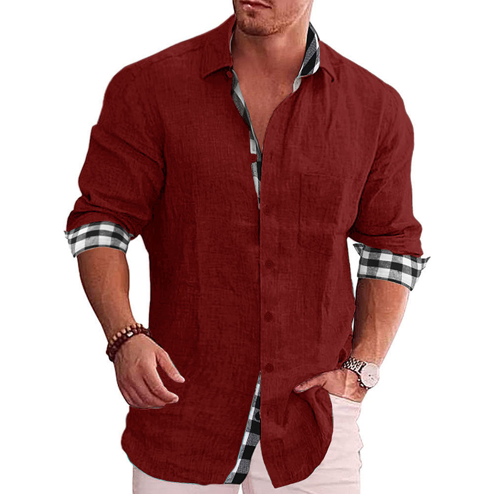 Men's Summer Solid Color Short Sleeve Shirt