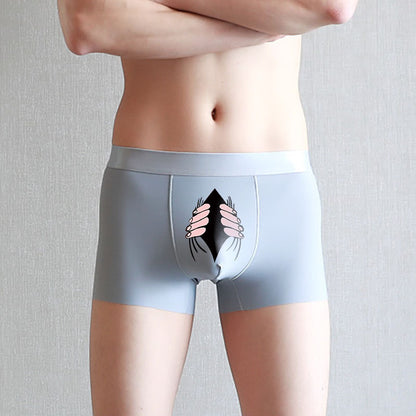 Summer Ice Silk Creative Simple Men's Underwear