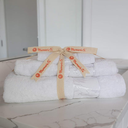 3 Luxury Soft Towels Set Viscose Derived from Bamboo & Turkish Cotton